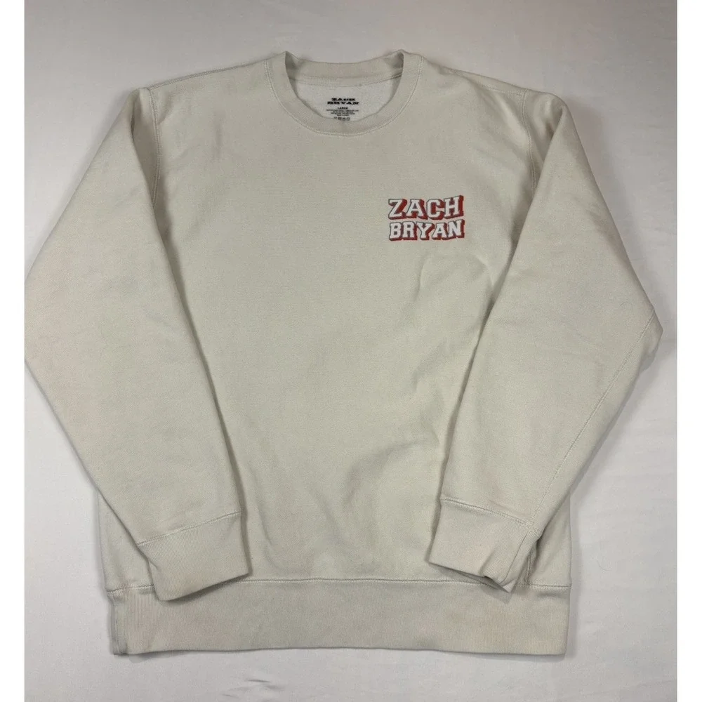ZACH BRYAN OFFICAL MERCH AMERICAN HEARTBREAK SWEATSHIRT Men Size L Thick Country - Picture 2 of 12